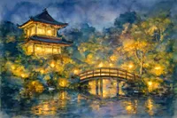 吉池旅館のライトアップが幻想的？国登録有形文化財の庭園で楽しむ光の世界！
