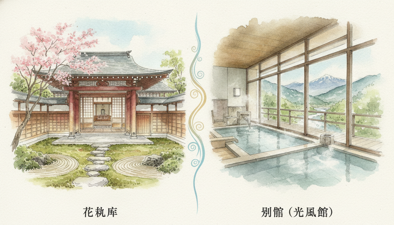 花兆庵と別館の基本的な違い