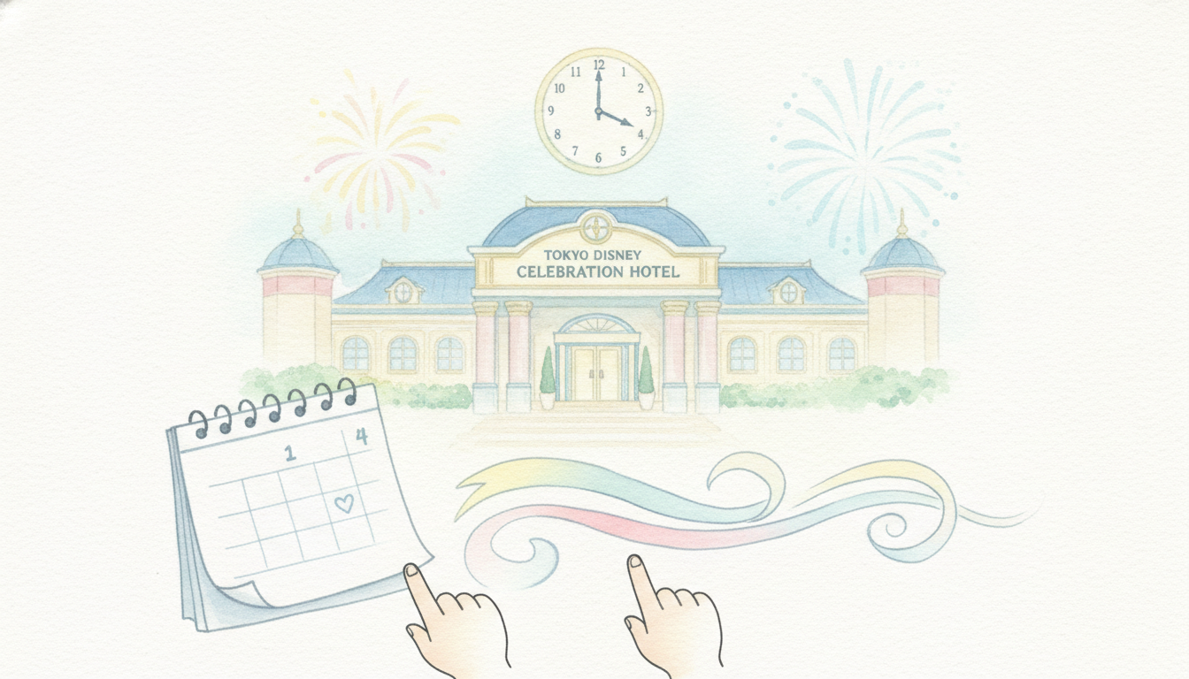 セレブレーションホテルの予約は宿泊日の4ヶ月前同日11:00から